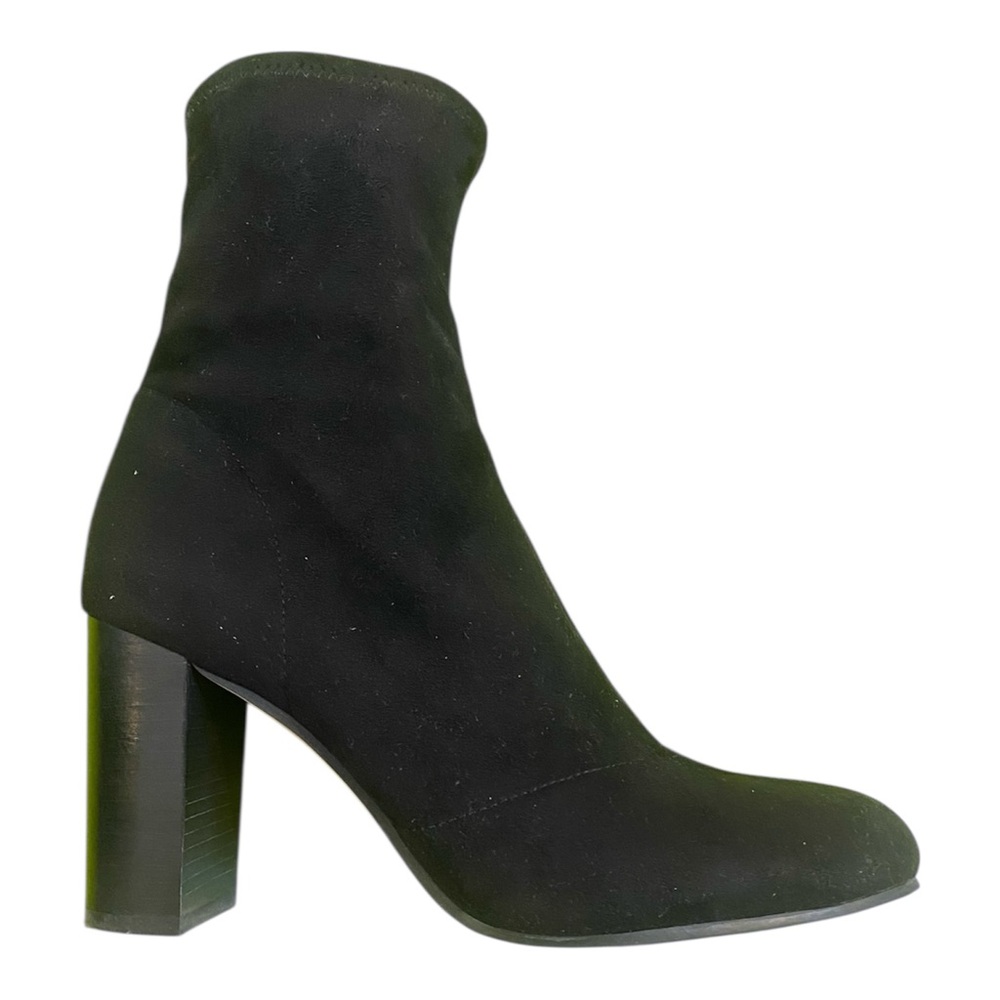 Vince Camuto Black Microsuede Stretch Heel Booties